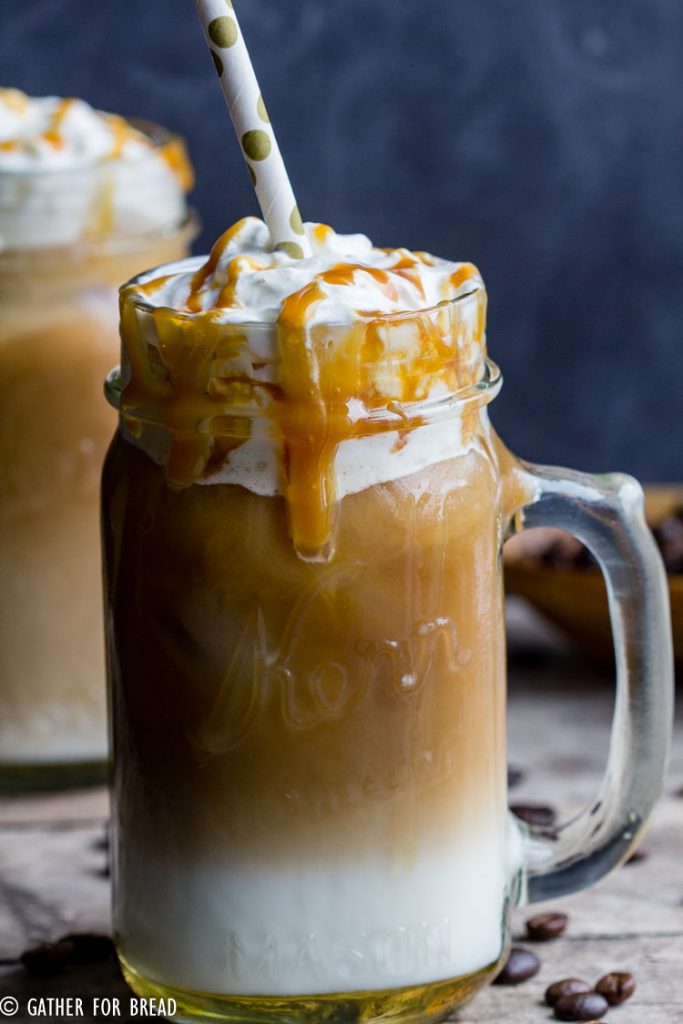 Caramel Macchiato with latte art